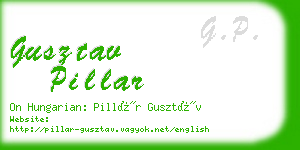 gusztav pillar business card